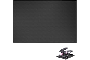 Wiojtry Mini Stair Stepper Mats, Ellipse Machine Non-Slip Mat, Non-Slip Workout Mat for Ellipse Leg Exerciser, Under Desk Ellipticals (Black)(19.69 * 23.62“
