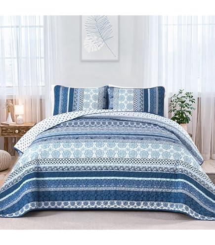 Juego De Ropa De Cama Lush Decor Hygge Geo 3 Piezas Rayas Ki Gris Claro