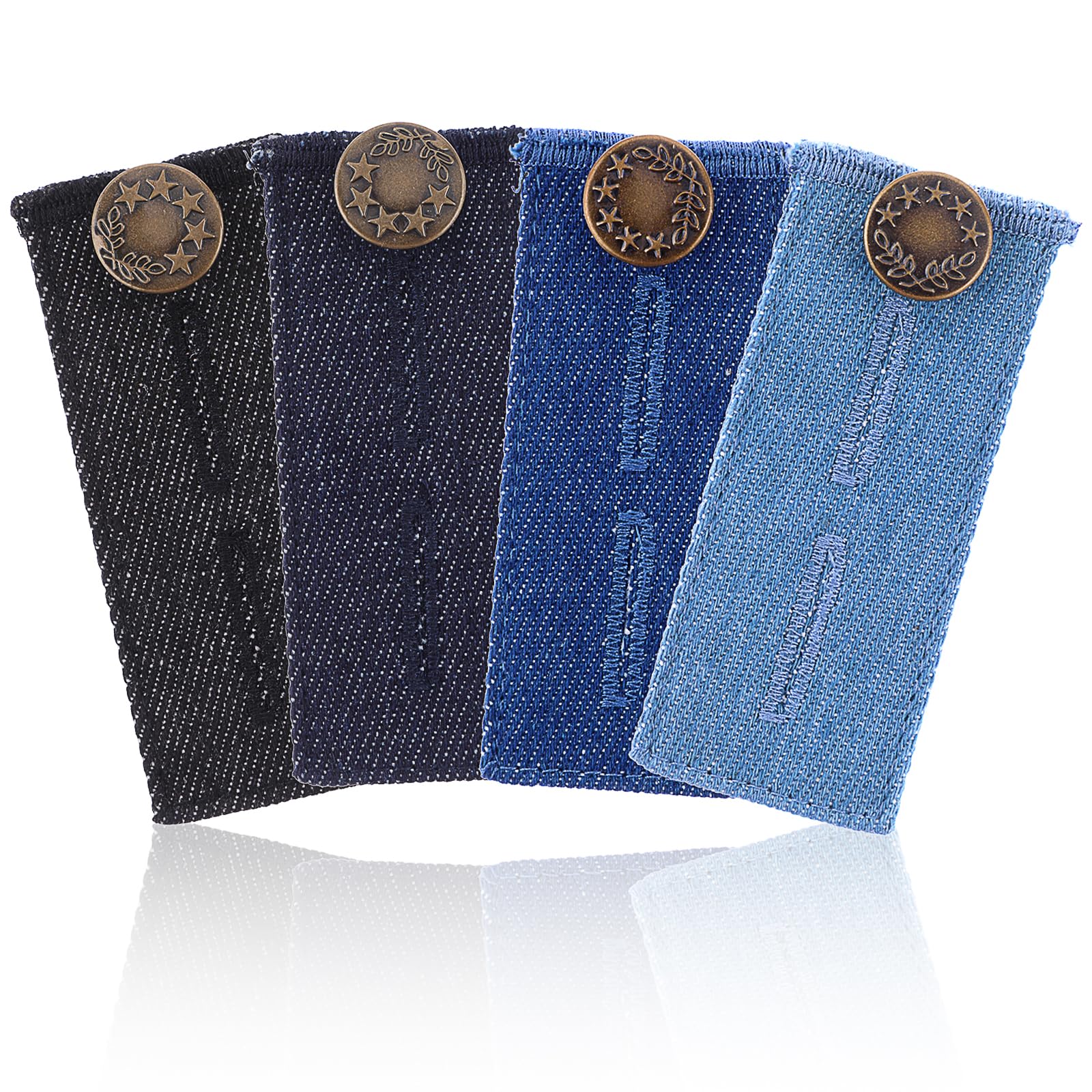 Photo 1 of Button Extenders for Jeans Pants Button Extender Pregnancy Pants Extender for Jeans Maternity Pants Extender Jean Button Extender Pants Extender for Women Men, 4 Pcs