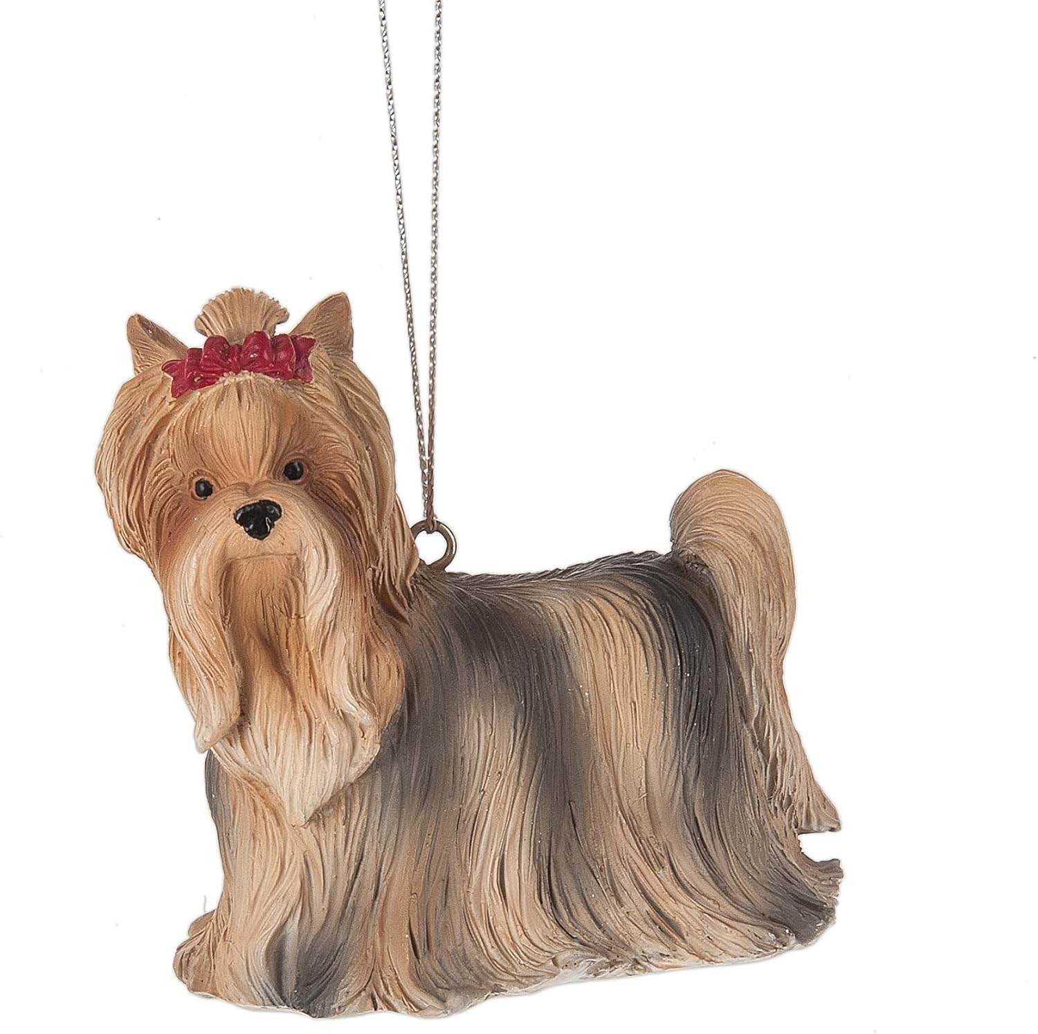 Amazon Com Long Haired Yorkshire Terrier Dog 3 X 3 Inch Resin