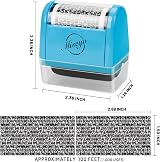 Miseyo Wide Identity Theft Protection Roller Stamp Set Blue (3 Refill Ink) view 2