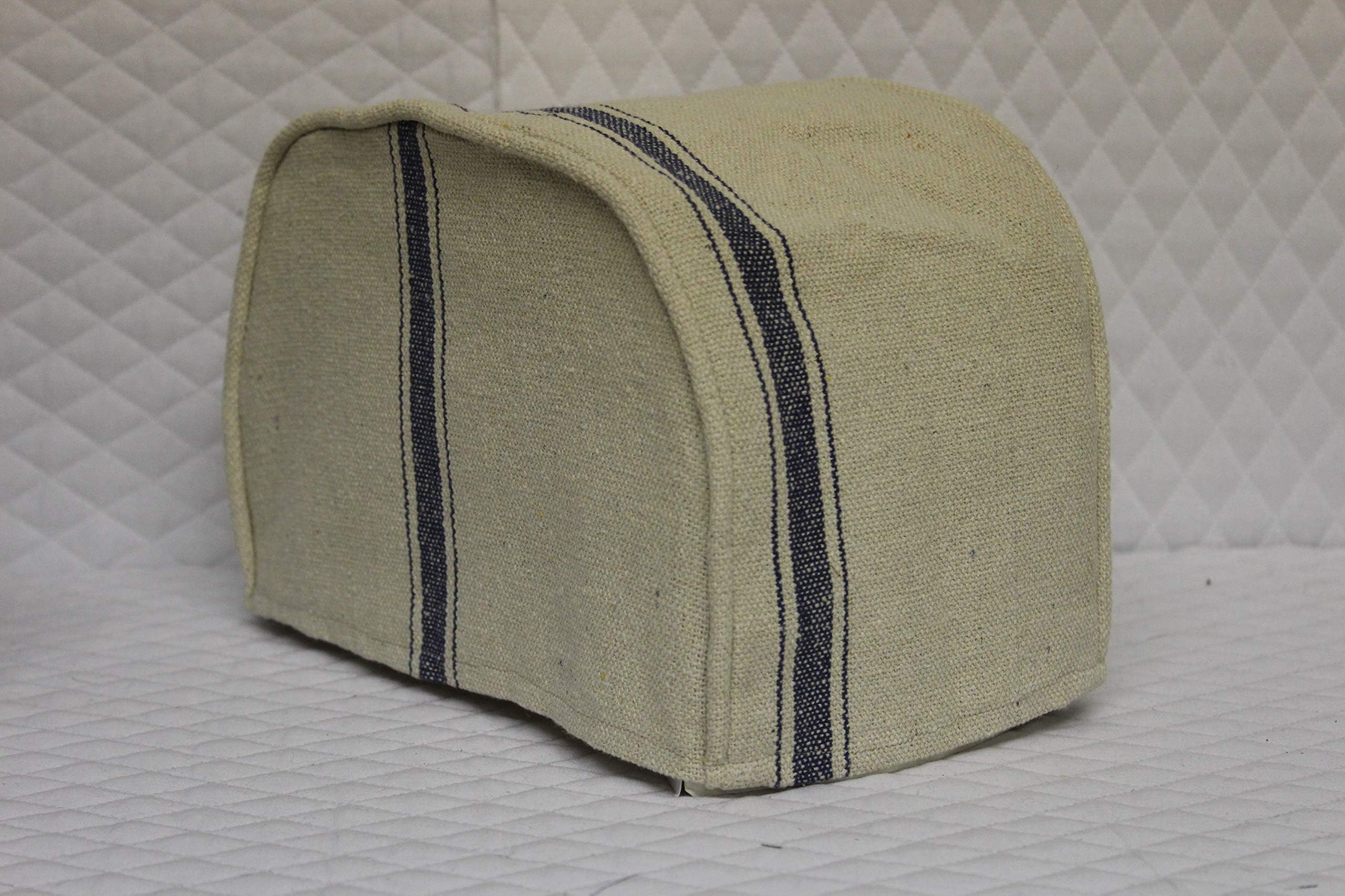 Simple Home Inspirations Feedsack Toaster Cover (Blue, 4 Slice Long Slot Toaster Cover (15.75"x8"x8"))