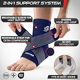 SS Sleeve Stars Ankle Brace with Removable Strap Navy Small/Medium view 3