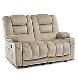 MCombo 55.9" Power Loveseat Recliner with Heat and