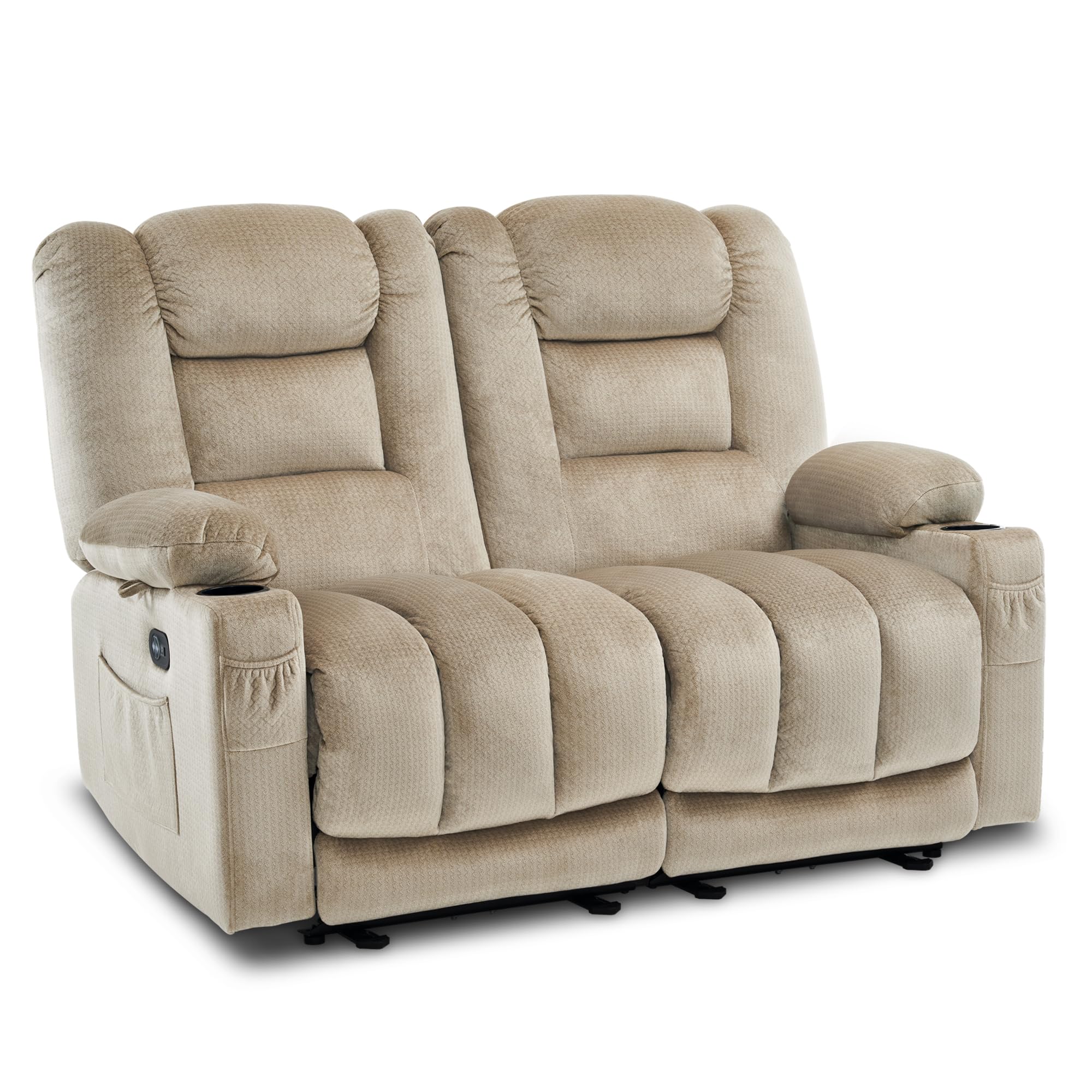 MCombo 55.9" Power Loveseat Recliner with Heat and