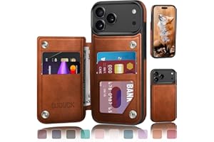 DJDUCK Designed for iPhone 17 Pro Max Case Wallet with Card Holder, [Magnetic Clasp Cover] [RFID Blocking Leather Protection] Shockproof Women Men Cases 6.9 Inch for Apple 17 ProMax Light Brown