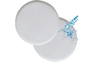 DEBRUYNE ANWUCHEN Stool Covers Round, 2 Pack Waterproof PU Leather Round Bar Stool Covers Anti-Slip Round Bar Stool Seat Cover with Elastic Bands Durable Round Chair Cover for 12-13 Inch Round Chair (White)