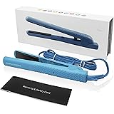 HerStyler Colorful Seasons Ceramic Hair Straightener, Dual Voltage, 1.25 Inch Blue