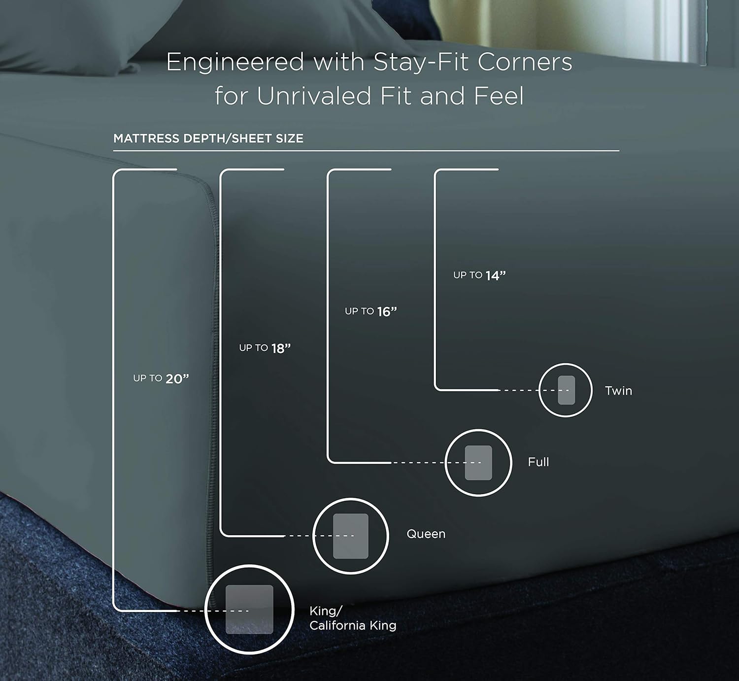 SHEEX - Original Performance Sheet Set with 2 Pillowcases, Ulta-Soft Fabric Transfers Heat and Breathes Better Than Traditional Cotton - Khaki, King/California King: Home & Kitchen