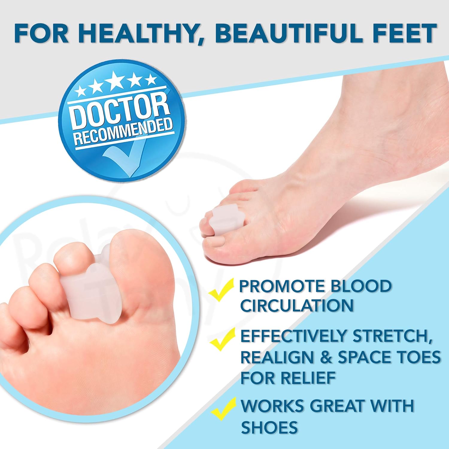 Relax Tony Toe Separators, 6 pieces : Beauty