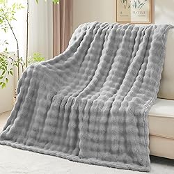 NEWCOSPLAY King Blanket for Couch Grey Super Soft