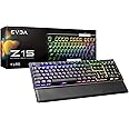 EVGA Z15 RGB Gaming Keyboard, RGB Backlit LED, Hotswappable Mechanical Kaihl Speed Bronze Switches (Clicky), 822-W1-15US-KR