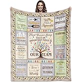 Paoeyty Cool Employee Appreciation Gifts for Women Men, Appreciation Gifts for Coworkers, Teamwork Gift Blanket 60"X50", Team Gift for Employees, Thank You Blankets for Coworkers, Beige