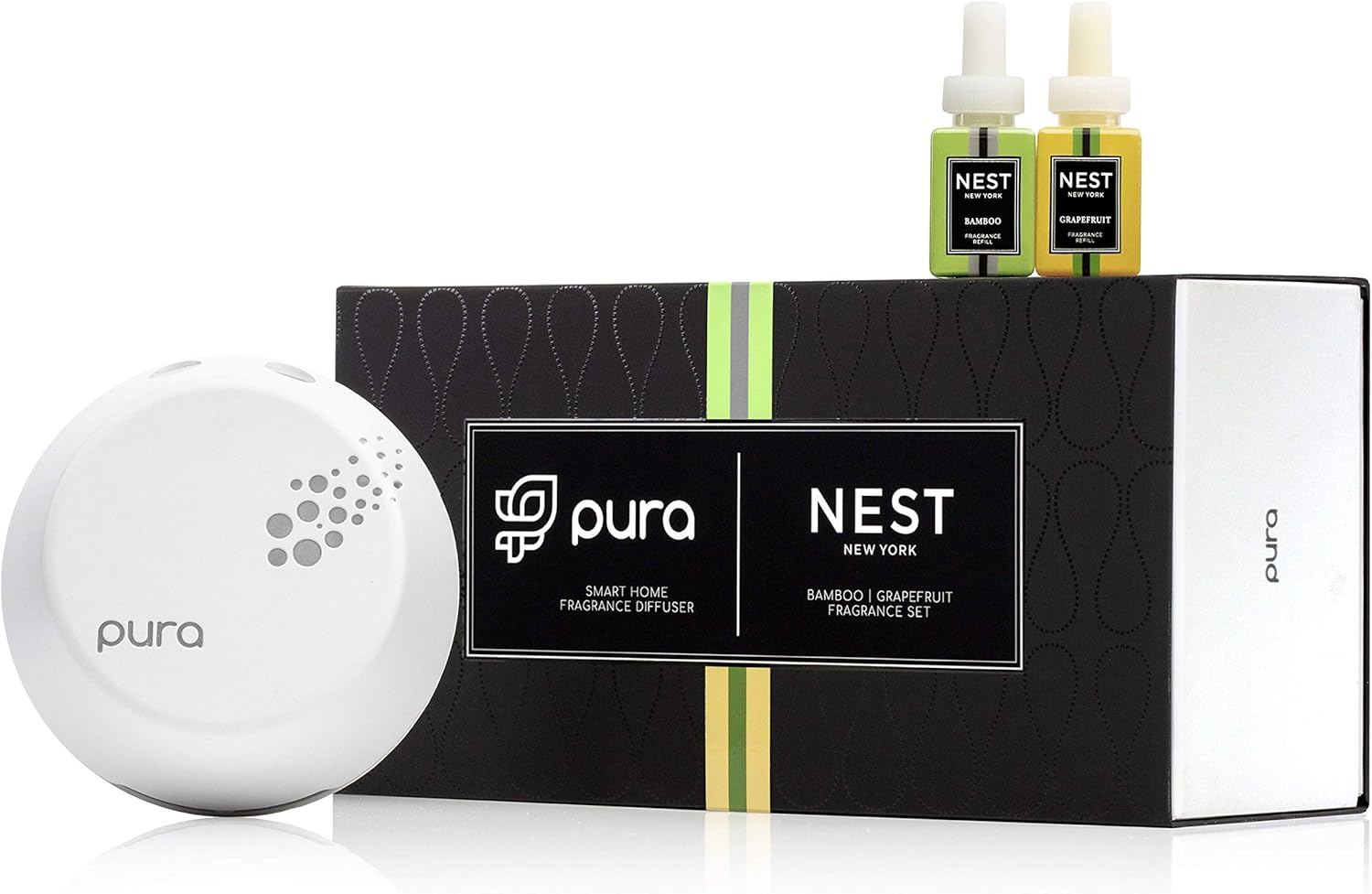 NEST Fragrances Pura Smart Diffuser Device & 2pc Bamboo & Grapefruit