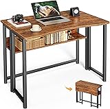 Huuger Folding Desk with Storage Shelf, 31.5 Inch