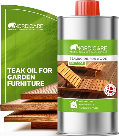 Nordicare Teak Oil 500ml Outdoor Wood Oil for Garden Furniture