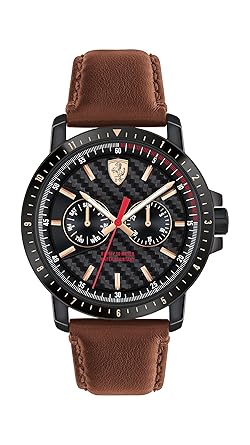 Scuderia Ferrari Turbo Analog Black Dial Mens Watch - 0830452