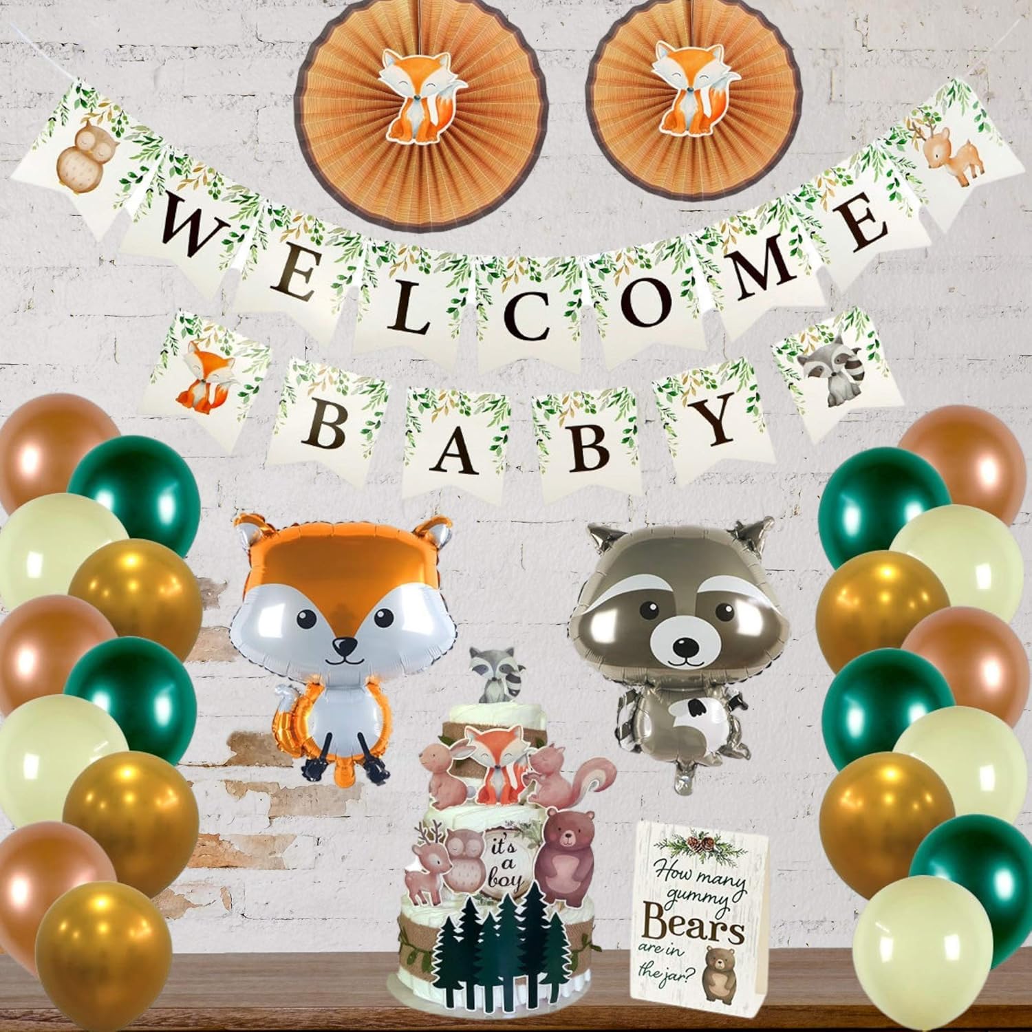 diaper party decorations