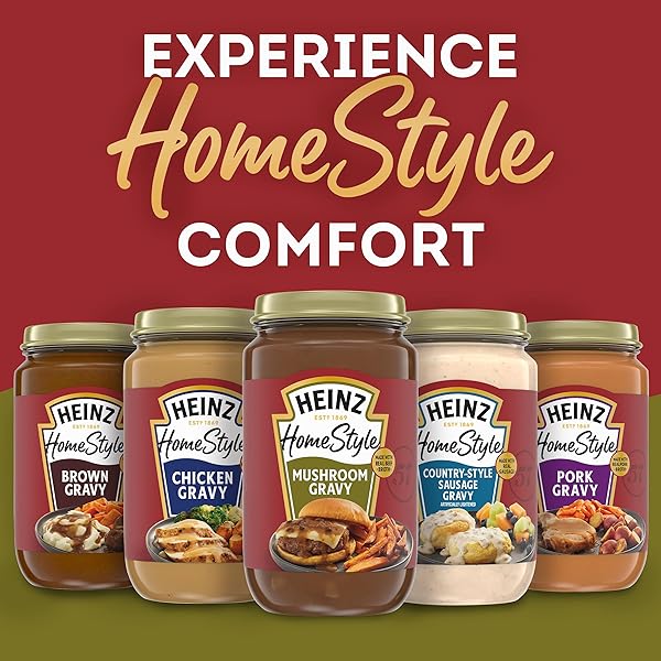 HEINZ HOMESTYLE, MUSHROOM GRAVY, 12 OZ