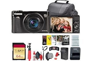 Canon PowerShot SX740 HS Lite Edition Digital Camera (Black) + 64GB Memory Card + NB13L Battery + Photo Software + Charger + 