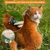 Candure Dematting Comb for Dogs Cats 2 in 1 Double Sided Stainless Steel Rake view 4