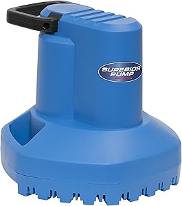 Superior Pump 92398 1/3 HP Thermoplastic Pool Cover Pump, Blue