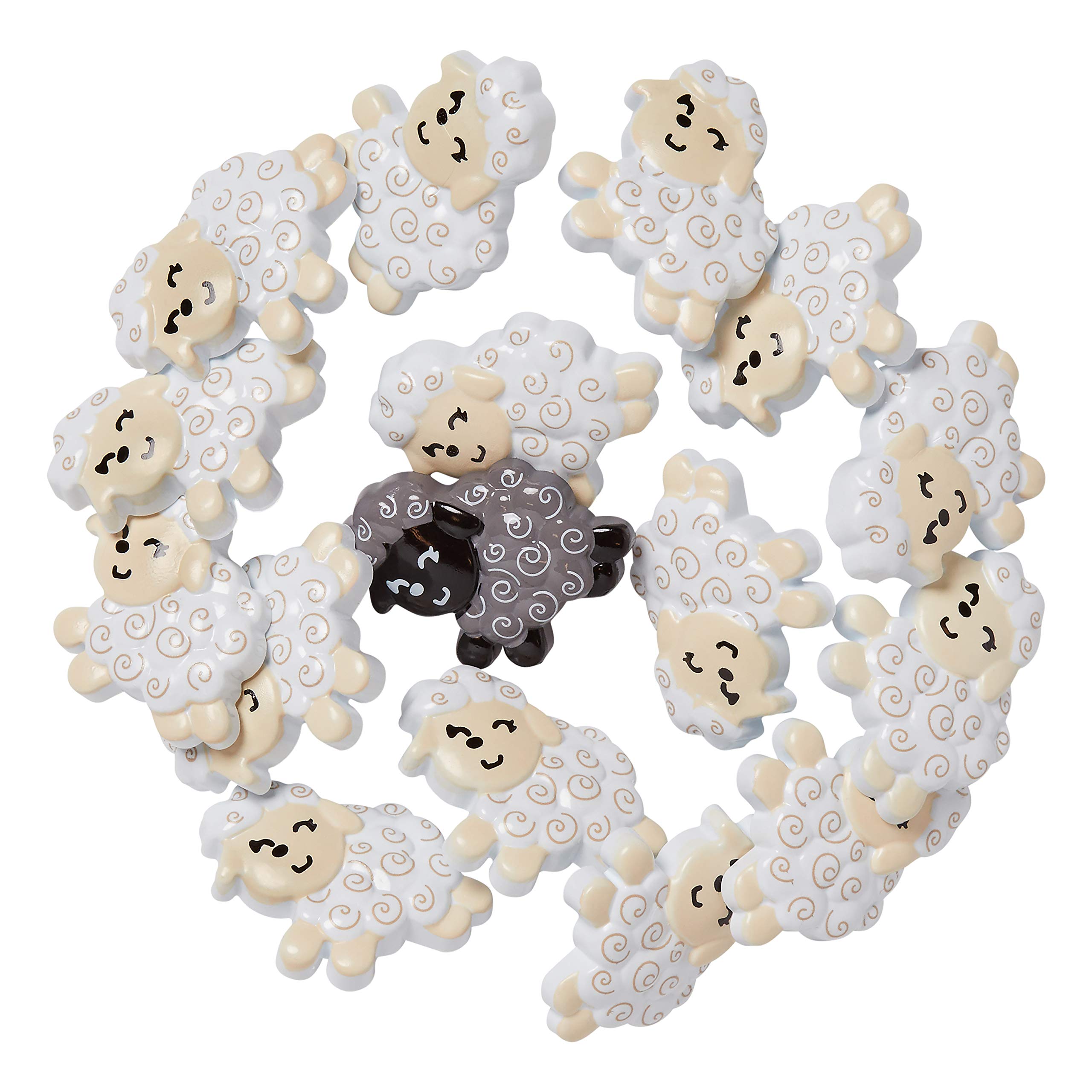 Blumenthal Lansing Sheep Shaped Buttons for Sewing & Crafts, Plastic Resin