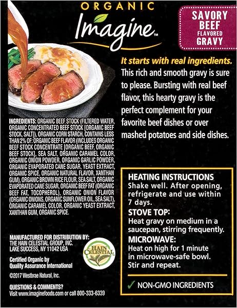 IMAGINE ORGANIC SAVORY BEEF FLAVORED GRAVY 13.5 OZ