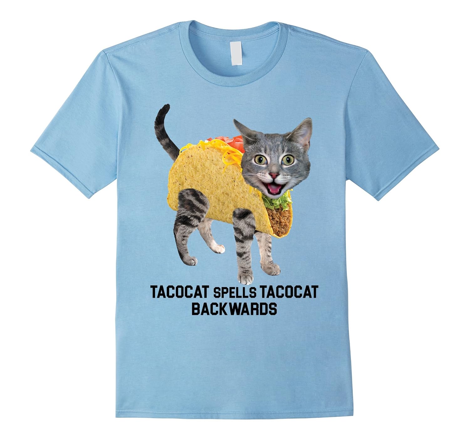 T-shirt Graphique Taco Cat & Tableau Périodique - Couleur Gris Heather, Taille Regular, Marque Old Glory