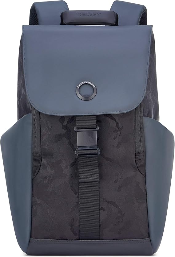 DELSEY Paris Securflap Laptop Backpack, Black Camo, 15 Inch Sleeve