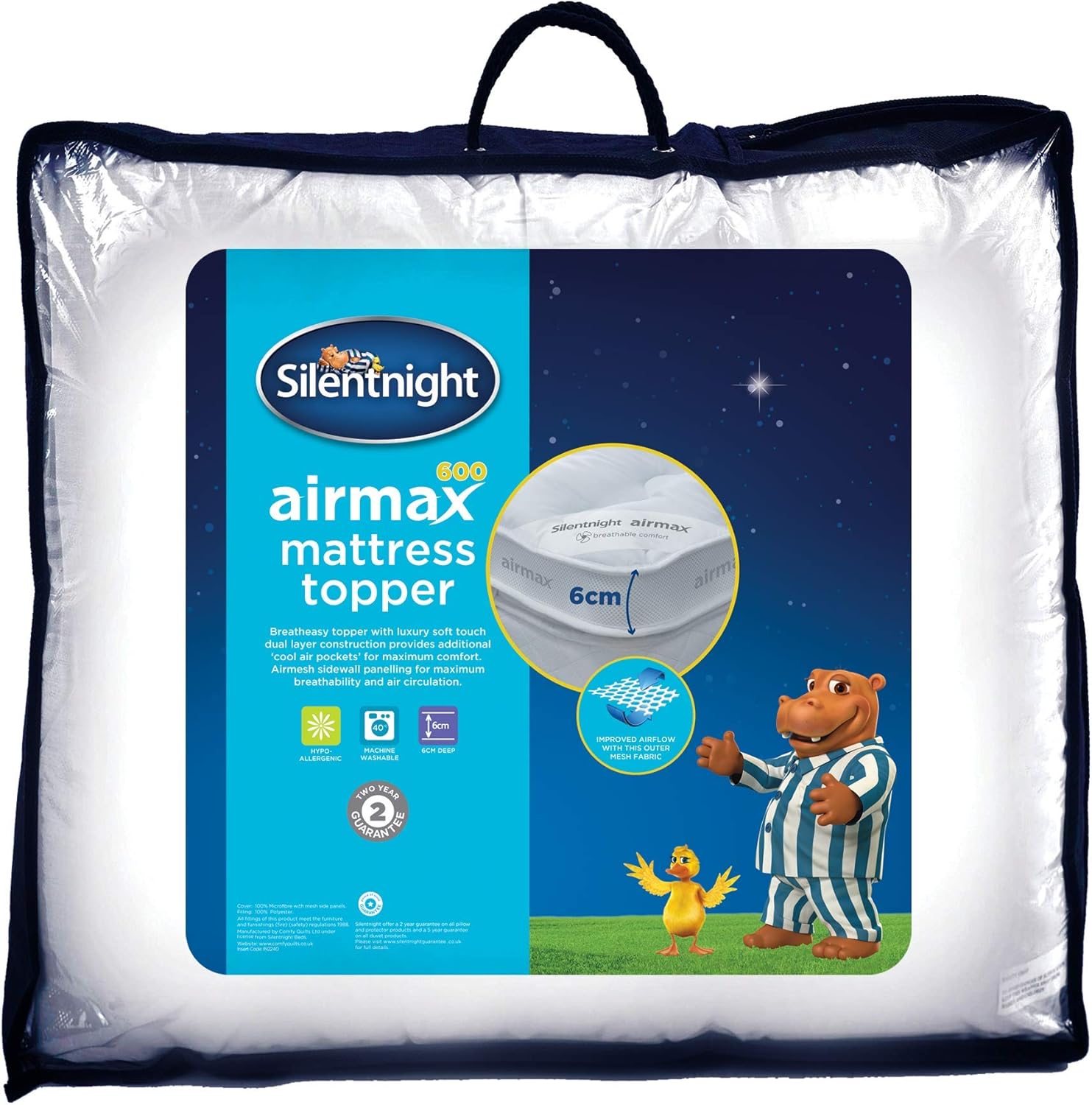 Silentnight Airmax 600 Mattress Topper Amazon.co.uk Kitchen & Home