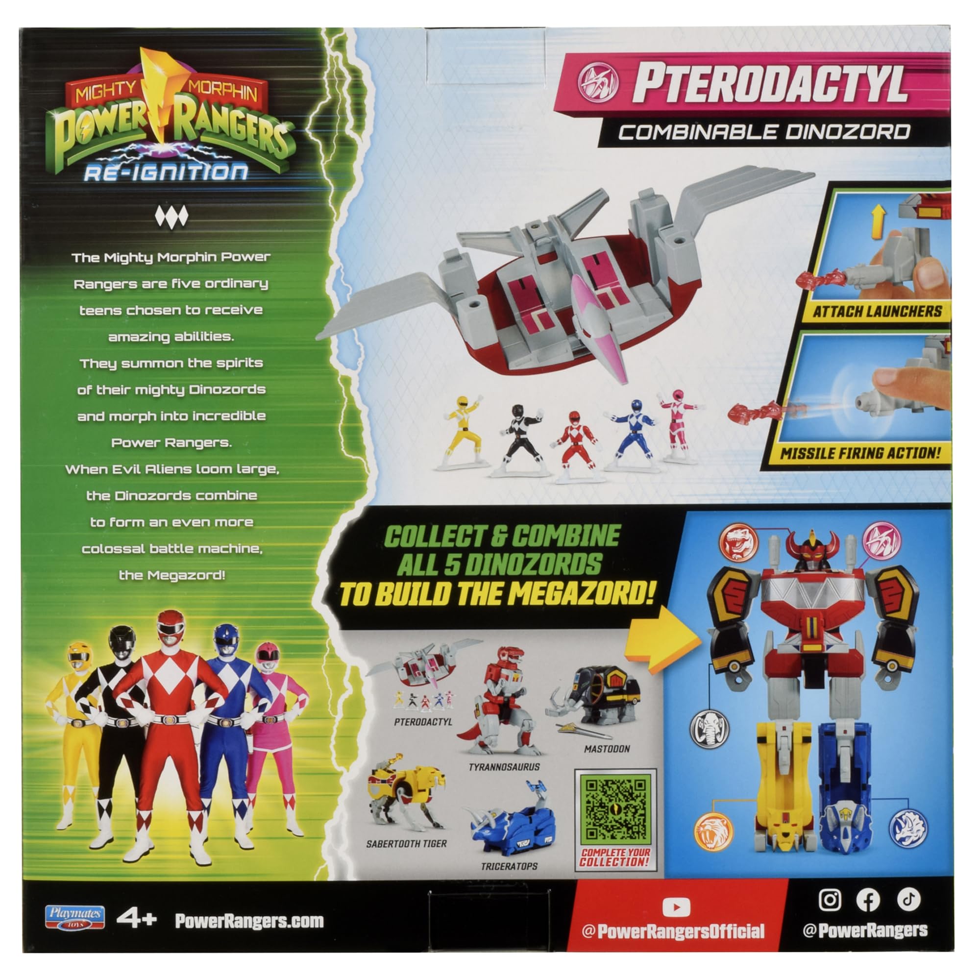 POWER RANGERS Mighty Morphin Pterodactyl Combinable Dinozord by Playmates Toys