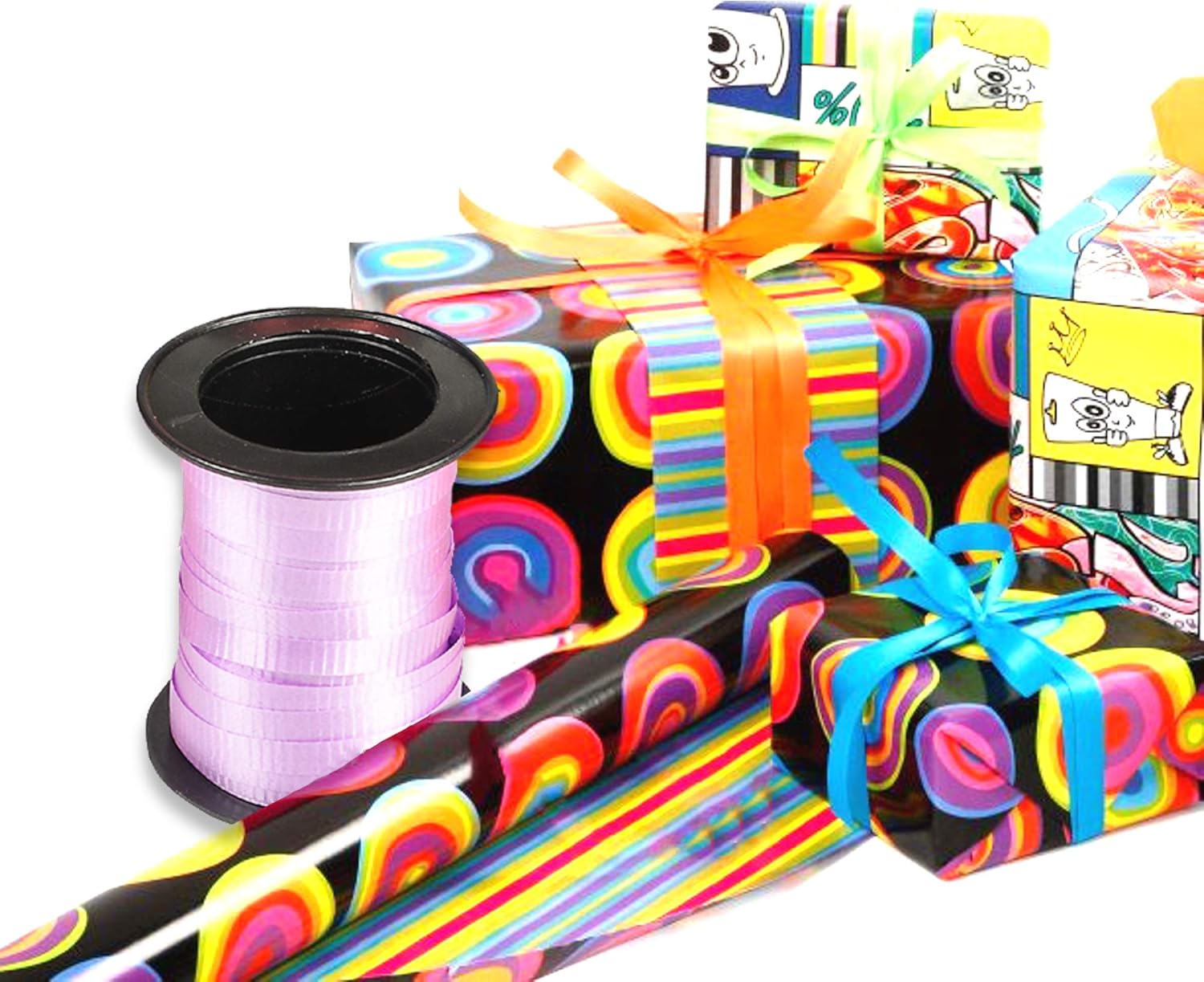 Bedwina Curling Ribbon - Assorted Colors, for Fabric Ribbon, Arts and Crafts, Hair, Gifts, Wrapping, Balloons, Florist, Flowers (60 Feet per Roll, Pack of 12): Home & Kitchen
