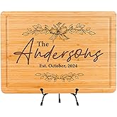Personalized Cutting Board for Christmas, Custom Engraved Wood Charcuterie Boards, Best Gift Idea for Couples, Family, Parents, Mom, Customized Wedding, Engagement, Anniversary, Housewarming Gifts
