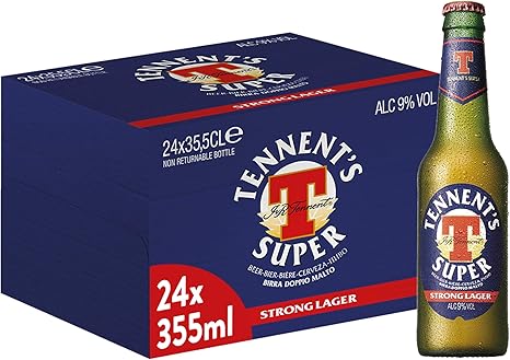 Tennent S Super Birra Bottiglia Pacco Da 24 X 355 Ml Amazon It Alimentari E Cura Della Casa