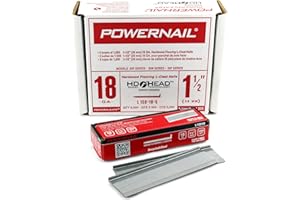 Powernail L150185 18-Gauge 1-1/2-Inch Length Powercleats L-Cleat Flooring Nails (Case of 5-1000ct boxes)