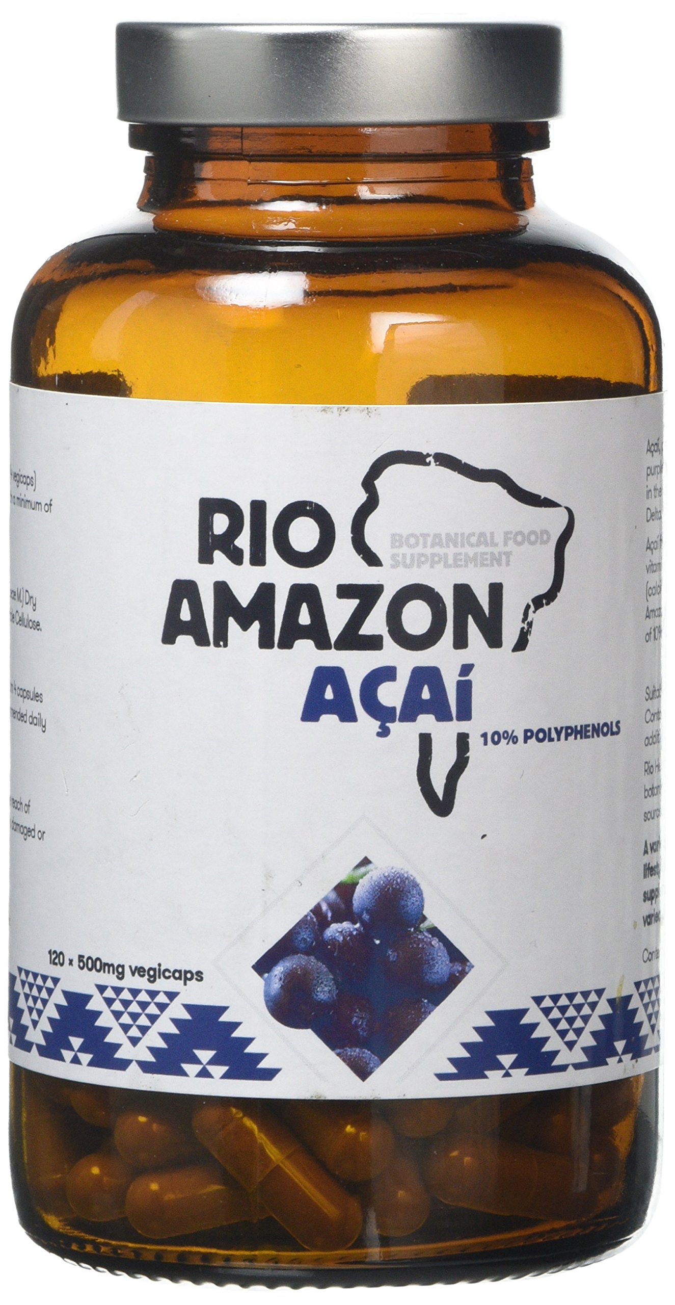 Rio Amazon Acai Extract 10% Polyphenols 500mg 120 vcaps