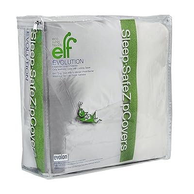 Eco Living Friendly Evolon Allergy Mattress Protector | 9" Twin Zippered Mattress Encasement | Dust Mite, Bed Bug, and Allergen Proof Cover