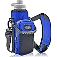 Arca Gear 40 oz Hydro Carrier - Insulated Water Bottle Sling w/Carry Handle, Shoulder Strap, Wallet and Two Pouches - The Perfect Flask Accessory - Deep Blue