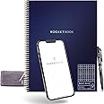Rocketbook Matrix Smart Reusable Graph Notebook | Eco-friendly, Digitally Connected Isometric Notebook | Mdinight Blue, Letter Size (8.5" x 11") with Pen, Cloth, and App Included
