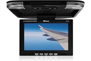 XOVISION XO Vision GX2156B 12.2-Inch Wide Screen Overhead Monitor with Built-in DVD Player and HDMI Input (Black)