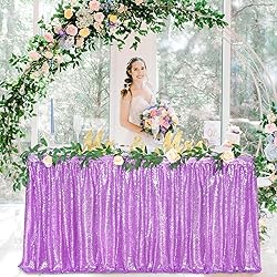 Table Skirt for Rectangle Table 14ft Lavender