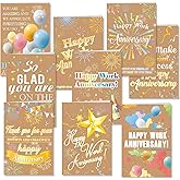 HOWAF 18pcs Employee Anniversary Cards with Envelopes Stickers,Employee Anniversary Cards Employee Thank You Cards Staff Appreciation Anniversary Cards