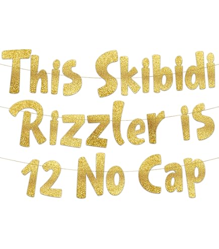 12 Slaps No Cap Black Glitter Banner – 12th Birthday Party Decor For Boys Or Girls, 9.8 Feet Long - View #5