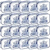 20 Pcs Cheer Goodie Bags Cheer Snack Bags for Team 7 X 5 '' Pvc Cheerleader Gifts Bulk Waterproof Portable Cheerleader Tote Cheerleading Travel Duffel Packet for Teammate Party Party Supplly(Blue)