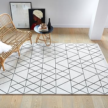 La Redoute Interieurs Fedro Tapis Noirblanc 200 X 290 Cm Amazon