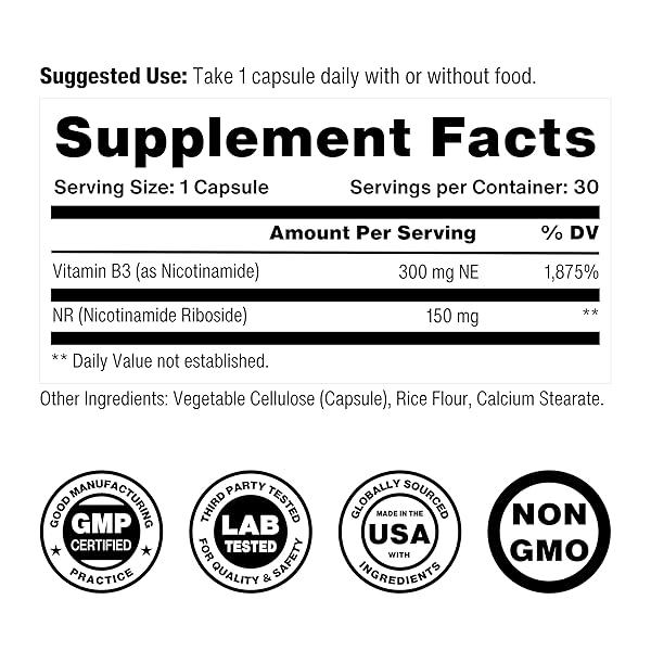 CELLY NAD BOOSTER | LONGEVITY SUPPLEMENT FOR HEALTHY AGING WITH NR (NICOTINAMIDE RIBOSIDE) AND NICOTINAMIDE | PROMOTES CELL FUNCTION & VITALITY | NON-GMO & 3RD PARTY TESTED