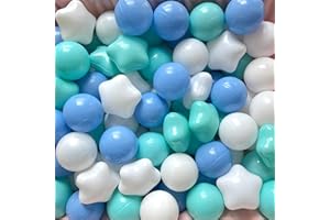 bebikim Star Ball Pit Balls 500/1000 Count Plastic Play Pit Star Balls for Baby Pool Ball Pit,BPA Free Crush Proof Play Balls Playpen Balls for Toddlers Tent & Playhouse