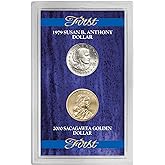 American Coin Treasures First 1979 Susan B. Anthony Dollar and 2000 First Sacagawea Dollar