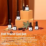 Modelones Gel Nail Polish Set 6 Colors Nude Brown Soak Off Glitter view 9